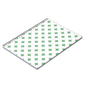 Groene polka kruist wit notitieboek (Linkerzijde)
