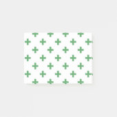 Groene polka kruist wit post-it® notes (Voorkant)