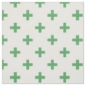 Groene polka kruist wit stof (Swatch)