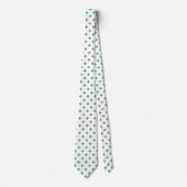 Groene polka kruist wit stropdas (Voorkant)