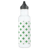 Groene polka kruist wit waterfles  (Rechts)