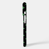 Groene polka kruist zwart Case-Mate iPhone case (Achterkant / Links)