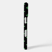 Groene polka kruist zwart Case-Mate iPhone case (Achterkant / Rechts)