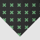 Groene polka kruist zwart tissuepapier (Detail)