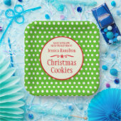 Groene polka-punten koekje ruilcadeau papieren bordje (Feest)