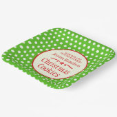 Groene polka-punten koekje ruilcadeau papieren bordje (Gebogen)