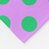 Groene polka-punten op lila fleece deken (Hoek)