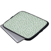 groene polka stiplaptop hoes (Voorkant onderkant)