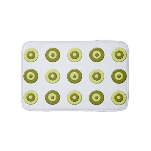 Groene polka stippen. badmat (Voorkant)