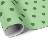 Groene polka stippen eenvoudig minimaal cadeaupapier (Rol Hoek)