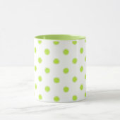 Groene polka stippen koffie mok (Midden)