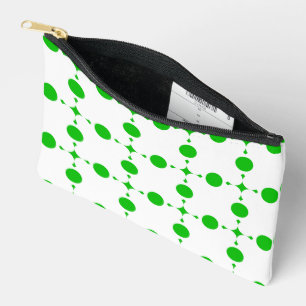 Groene polka stippen, polka stippenpatroon, stippe etui