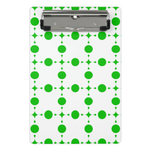 Groene polka stippen, polka stippenpatroon, stippe mini klembord