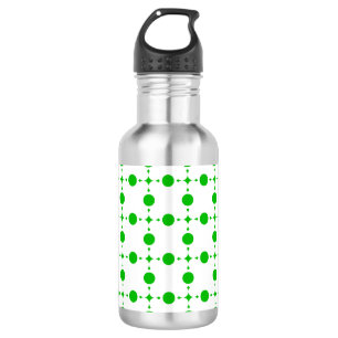 Groene polka stippen, polka stippenpatroon, stippe waterfles 