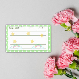 Groene polka-stippen, schattige sterren & regenbog post-it® notes