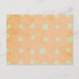 Groene polka stippen Sinaasappel Chic Briefkaart