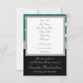 Groene polkadot zoete zestien kaart (Achterkant)