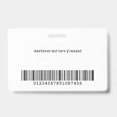 Groene Polygons Logo & Foto Personeels-ID Badge (Achterkant)
