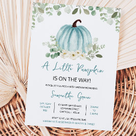 Groene Pompoen Baby Shower Kaart