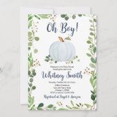 Groene Pompoen Baby Shower Kaart (Voorkant)