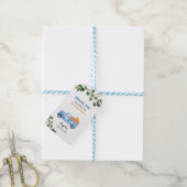 Groene pompoen blauwe vrachtwagen dank u Label. Cadeaulabel (Met Touw)