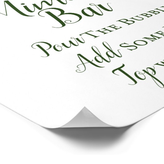 Groene Pompoen Bord, Bruidsfeest Bord Poster (Hoek)