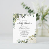 Groene Pompoen Budget Baby Shower Uitnodiging (Staand voorkant)