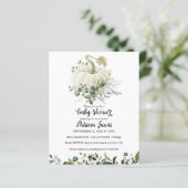 Groene Pompoen Budget Baby Shower Uitnodiging (Staand voorkant)