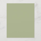 Groene Pompoen Budget Baby Shower Uitnodiging (Achterkant)