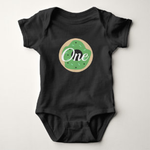 Groene Pompoen Donut Eerste Verjaardag Halloween Romper