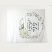 Groene pompoen herfst baby shower achtergrond wandkleed (Voorkant (horizontaal))