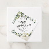 Groene Pompoen Herfst Baby Shower Bedankjes Labels (In situ)