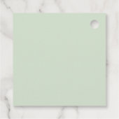 Groene Pompoen Herfst Baby Shower Bedankjes Labels (Achterkant)