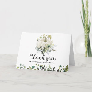 Groene Pompoen Herfst Baby Shower Bedankkaart Kaart