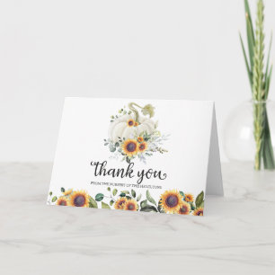 Groene Pompoen Herfst Baby Shower Bedankkaart Kaart