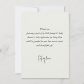 Groene pompoen Herfst Baby shower Flat Bedankkaart (Achterkant)