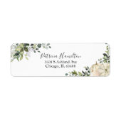 Groene Pompoen Herfst Bruidsdiner Label (Voorkant)