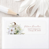 Groene Pompoen Herfst Bruidsfeest Label (Insitu)