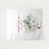 Groene Pompoen Herfst Bruidsmeisjesfeest Achtergro Wandkleed (Voorkant (horizontaal))