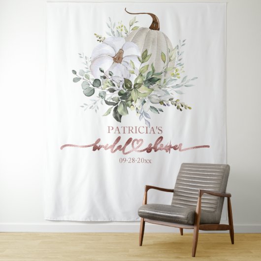 Groene Pompoen Herfst Bruidsmeisjesfeest Achtergro Wandkleed (In situ)