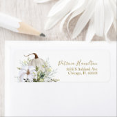 Groene Pompoen Herfst Bruiloft Label (Insitu)