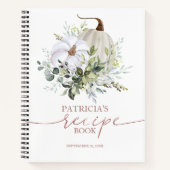 Groene Pompoen Herfst Bruiloft Receptenboek Notitieboek (Voorkant)