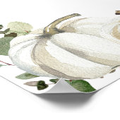 Groene Pompoen Herfst Bruiloft Welkom Poster (Hoek)