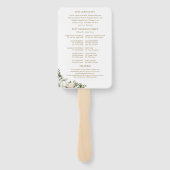 Groene Pompoen Herfst Bruiloftsceremonie Programma Handwaaier (Achterkant)