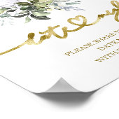 Groene Pompoen Herfst Datum Avond Pot Bord Poster (Hoek)