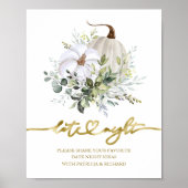 Groene Pompoen Herfst Datum Avond Pot Bord Poster (Voorkant)