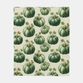 Groene Pompoen Herfst Home Design Sierkussen Fleece Deken