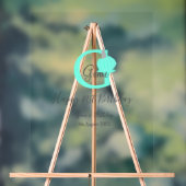 Groene pompoen herfst Verjaardag 21e grijs pastel Acryl Bord (Neutraal)