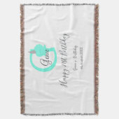 Groene pompoen herfst Verjaardag 21e grijs pastel Deken (Voorkant Verticaal)