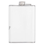 Groene pompoen herfst Verjaardag 21e grijs pastel Heupfles (Achterkant)